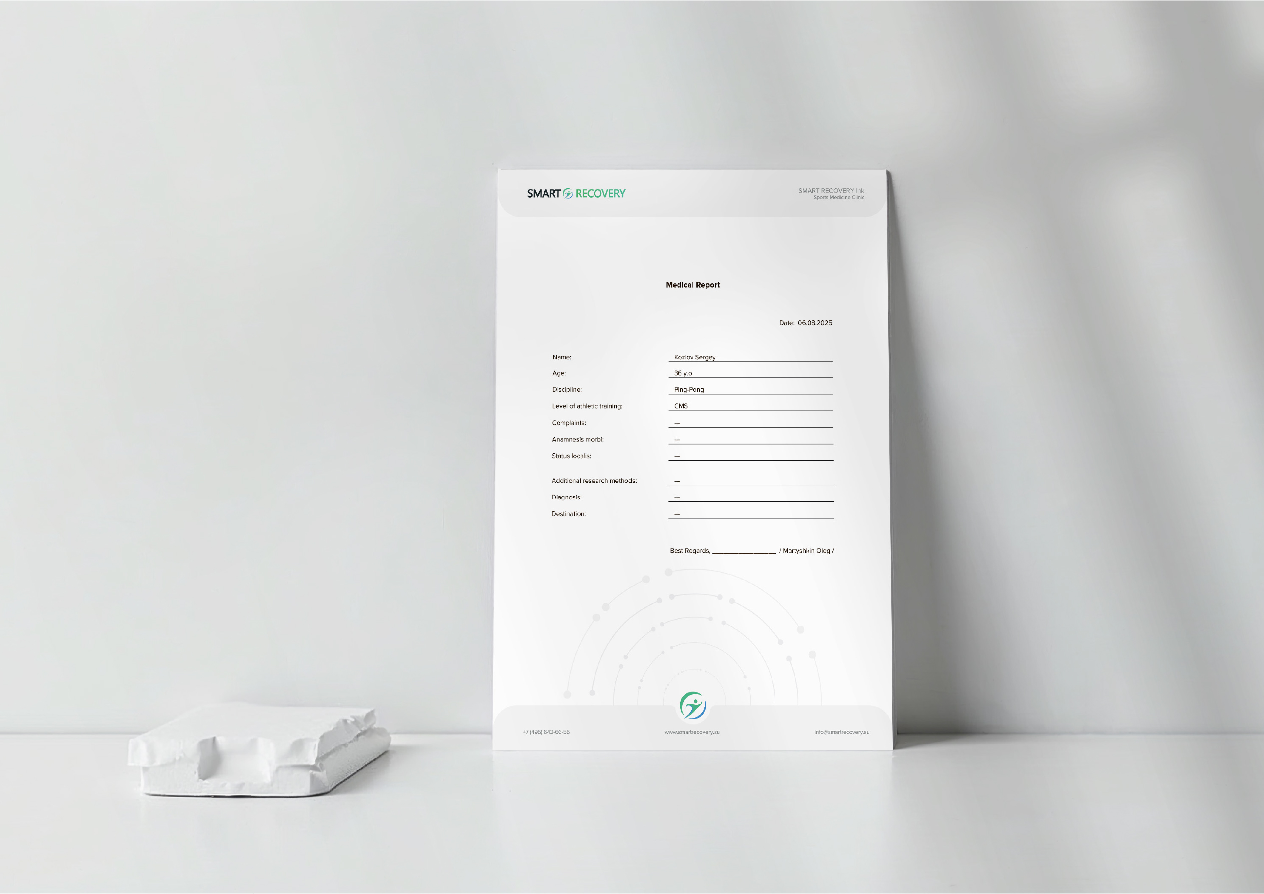 Бланк медицинского заключения